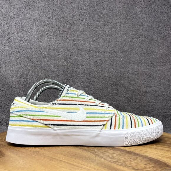 Nike SB Zoom Janoski CNVS RM PRM AQ7878-100 Multicolored Stripe Rainbow Mens 9.5 - Picture 1 of 9
